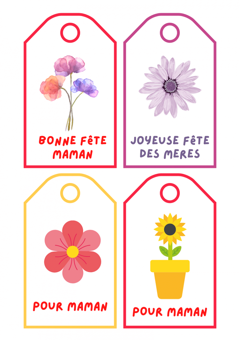 Etiquettes Et Cartes Pour Cadeau Fête Des Mères Gratuites à Imprimer Un Max D Idées